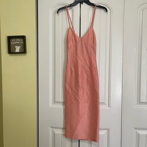 Light pink beaded strap slip dress size 6